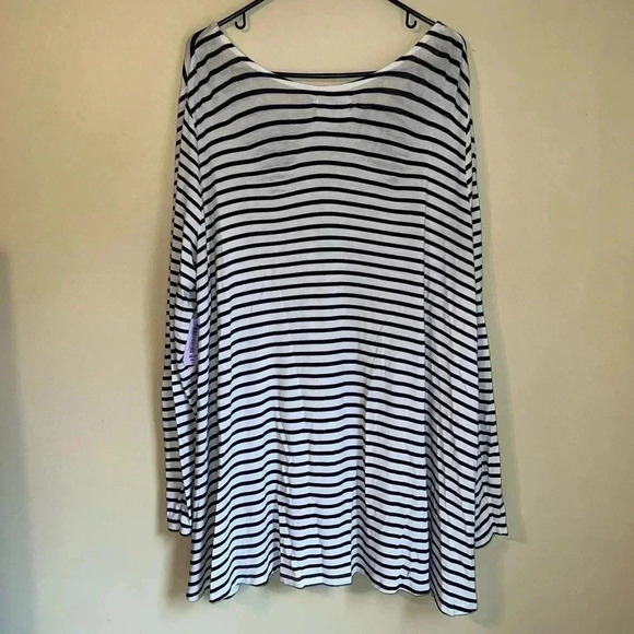 MOTT50 Long sleeve Striped UPF Shirt Black + White Stripes women’s XL - Picture 3 of 4